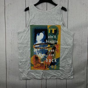 Vintage LA Tech Large LA Gear Casual Sleeveless Shirt Gray New Men Cotton